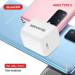 Bộ Sạc Quaker Min3 TypeC to TypeC - 25W GaN Pro