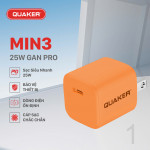 Bộ Sạc Nhanh Quaker Min3 TypeC to TypeC - 25W GaN Pro