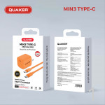 Bộ Sạc Nhanh Quaker Min3 TypeC to TypeC - 25W GaN Pro
