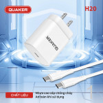 Bộ Sạc Nhanh Quaker H20 TypeC to TypeC H20 - 25W GaN & PPS