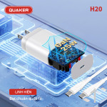 Bộ Sạc Nhanh Quaker H20 TypeC to TypeC H20 - 25W GaN & PPS