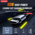 Cáp Sạc Dù Nhanh Quaker X11 TypeC to TypeC - 60W