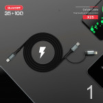 Cáp Sạc Nhanh Quaker X25 2 Đầu Type-C 100W & Lightning 35W