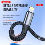Cáp Sạc Dù Nhanh Quaker X52 USB To Lightning - 3A