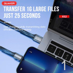 Cáp Sạc Dù Nhanh Quaker X52 USB To Lightning - 3A