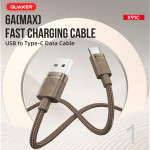 Cáp Sạc Quaker X91C USB To Type-C - 6A 1.5M