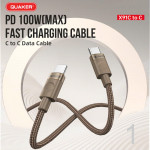Cáp Sạc Quaker X91C Type-C To Type-C - 100W 1.5M
