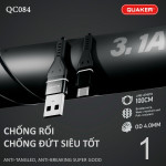 Cáp Sạc Dù Quaker QC084 - 3.1A  1.2M
