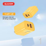 Củ Sạc Quaker H10 USB & Type-C - 43W GaN Pro