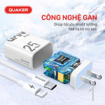 Bộ Sạc Nhanh Quaker H01 Type-C To Lightning - 25W GaN