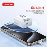 Bộ Sạc Nhanh Quaker H01 Type-C To Lightning - 25W GaN