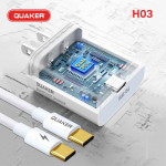 Bộ Sạc Nhanh Quaker H03 US Type-C To Type-C - 35W GaN
