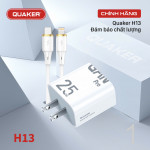 Bộ Sạc Nhanh Quaker H13 Type-C To Lightning - 25W PD/QC GaN