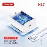 Bộ Sạc Nhanh Quaker H17 Type-C To Lightning - 20W GaN