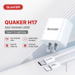 Bộ Sạc Nhanh Quaker H17 Type-C To Lightning - 20W GaN