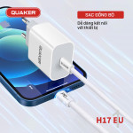 Bộ Sạc Nhanh Quaker H17 Type-C To Lightning - 20W GaN