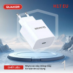 Bộ Sạc Nhanh Quaker H17 Type-C To Lightning - 20W GaN