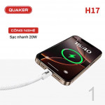 Bộ Sạc Nhanh Quaker H17 Type-C To Lightning - 20W GaN