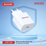 Bộ Sạc Nhanh Quaker H18 Type-C To Lightning - 20W PD