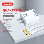 Bộ Sạc Nhanh Quaker H19 Type-C To Type-C - 25W PD