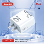 Bộ Sạc Nhanh Quaker H19 Type-C To Type-C - 25W PD