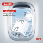 Bộ Sạc Nhanh Quaker H19 Type-C To Type-C - 25W PD