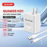Bộ Sạc Nhanh Quaker H21 USB To Type-C - 67W PD/QC GaN