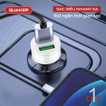 Tẩu Sạc Xe Hơi Quaker CH1 2 Cổng USB - 22.5W
