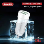Tẩu Sạc Xe Hơi Quaker CH1 2 Cổng USB - 22.5W
