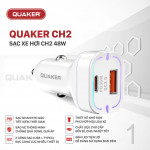 Tẩu Sạc Xe Hơi Quaker CH2 Cổng USB & Type-C - 48W