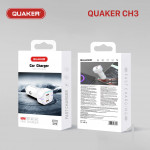Tẩu Sạc Xe Hơi Thông Minh Quaker CH3 2 Cổng Type-C - 60W