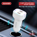 Tẩu Sạc Xe Hơi Thông Minh Quaker CH3 2 Cổng Type-C - 60W