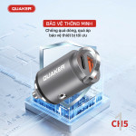 Tẩu Sạc Xe Hơi Thông Minh Quaker CH5 2 Cổng USB - 45W