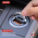 Tẩu Sạc Xe Hơi Thông Minh Quaker CH5 2 Cổng USB - 45W