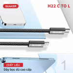 Cáp Sạc Quaker H22 Type-C to Lightning 35W